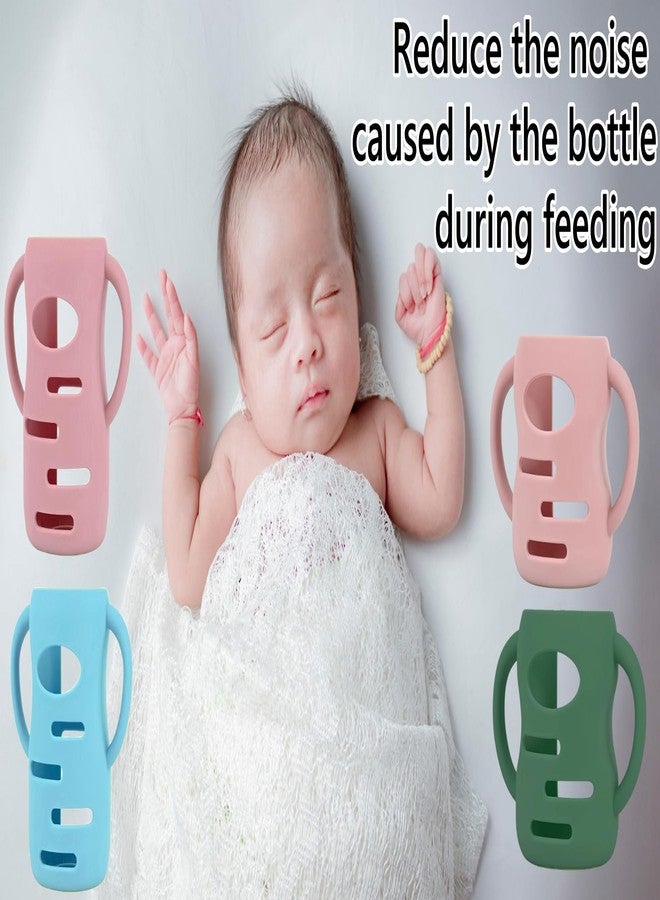 Frezonika 3 Pack Silicone Sleeves Compatible with Dr Brown Wide-Neck Glass Baby Bottles 5 OZ, Anti Breakage Silicone Handles Compatible with Dr. Brown's Glass Bottles for Babies (Pink, 5 OZ) - Image 2